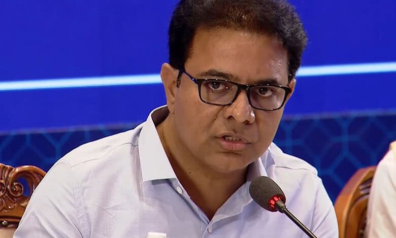 The image displays a picture of BRS working president KTR