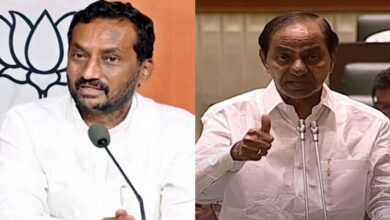 BJP MP M Raghunandan Rao shows video of BRS chief K Chandrasekhar Rao mocking heritage status University of Hyderabad on the floor of the assembly when in power.