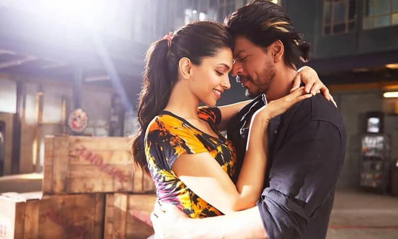 Bollywood actress Deepika Padukone and Shah Rukh Khan
