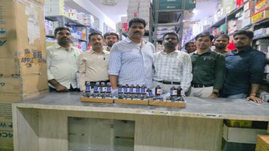 DCA and Excise department officials raid medical stores in Hyderabad
