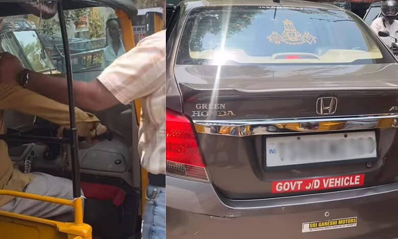 Hyderabad auto driver assaulted multiple times by man in govt vehicle