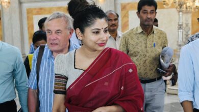 IAS officer Smita Sabharwal at Chowmahalla Palace.
