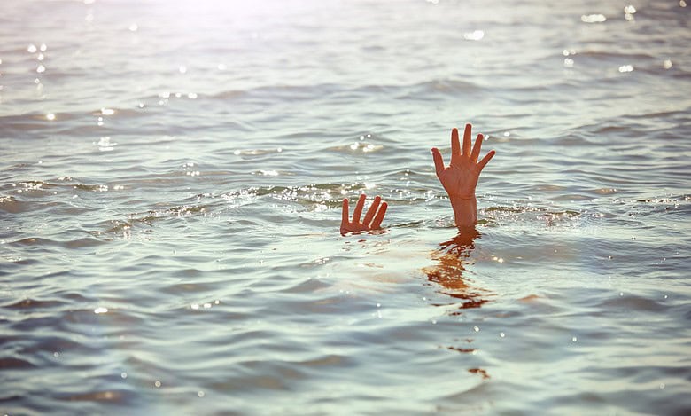 Representational Image of man drowning