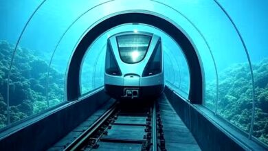 Representative image of underwater train