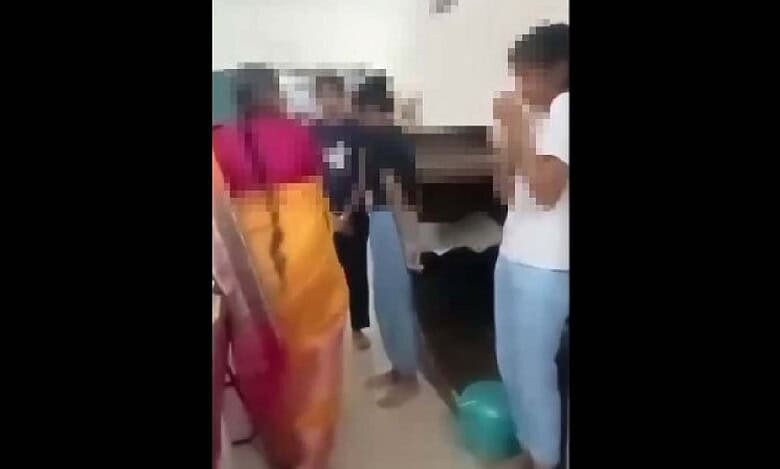 Principal beats students for sneaking out of school in Telangana