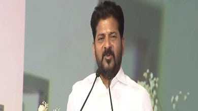 Revanth Reddy addresses a gathering in Ranga Reddy at the inauguration of Young India School