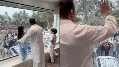 Salman Khan greets Eid crowd from safe balcony in Mumbai