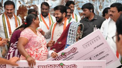 Telangana CM distributes Rs 1 lakh cheques under Indiramma housing scheme