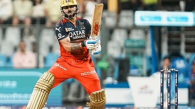 Royal Challengers Bengaluru's Virat Kohli plays a shot during the IPL match between Mumbai Indians and Royal Challengers Bengaluru at the Wankhede Stadium in Mumbai on Monday
