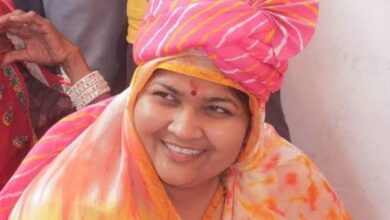 The image displays a picture of Congress MLA Indira Meena. April 14, 2025