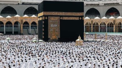 Pilgrims at the Kaba during Haj