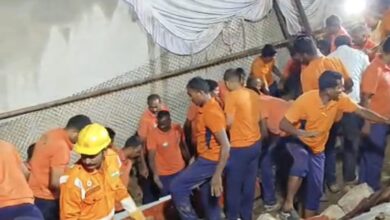 Wall collapsed at the Simhachalam Temple