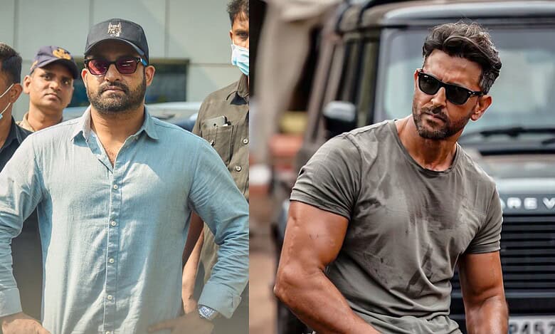 Actors Jr NTR and Hrithik Roshan
