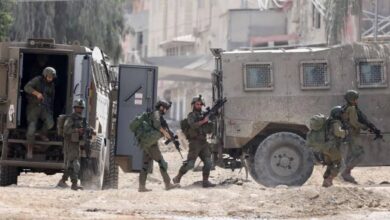Photo shows Israeli military conducting raids in West Bank.