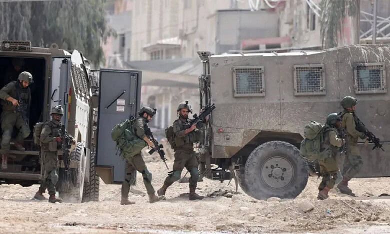 Photo shows Israeli military conducting raids in West Bank.