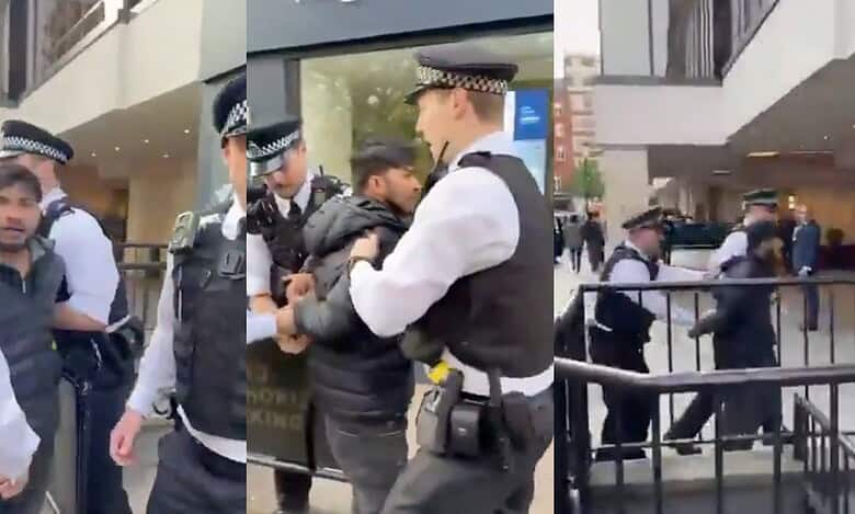 India man arrested in London while protesting in front of the Pakistan High Commission