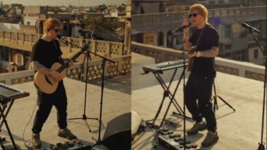 Ed Sheeran sings 'Azizam' from the rooftops of old Delhi