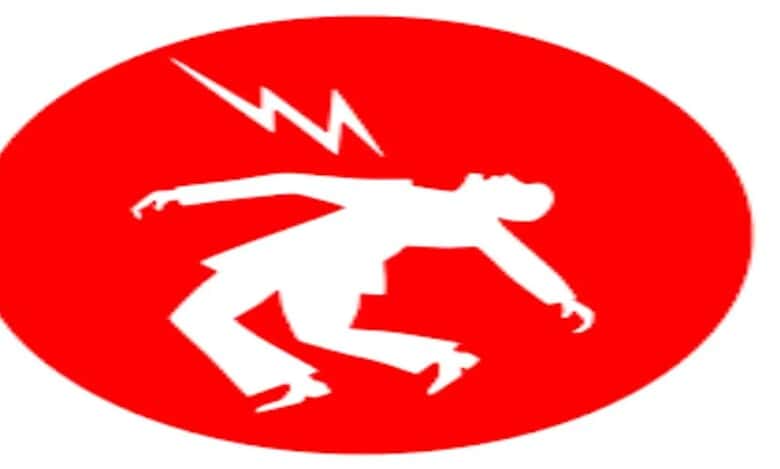 A representational image ofa person getting electrocuted