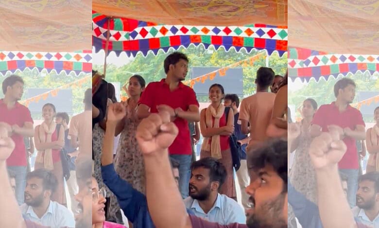 University of Hyderabad students launch relay hunger strike
