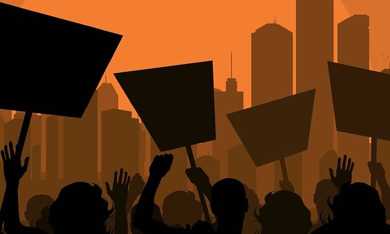 Representational photo of protest in Hyderabad