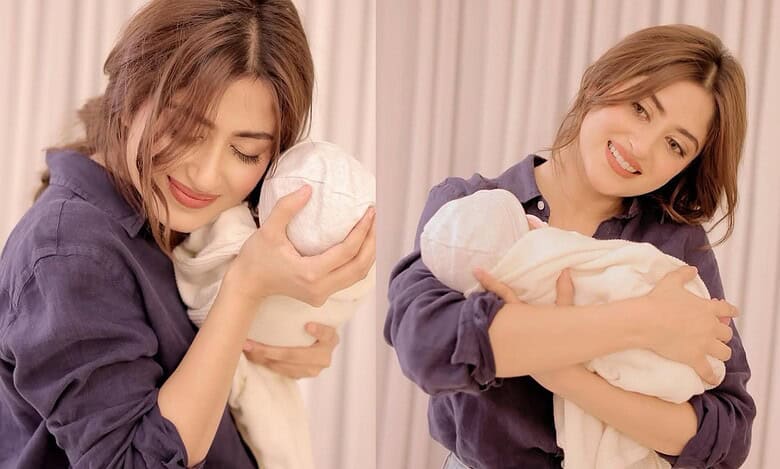 Trending: Sajal Aly's photos with newborn baby go viral