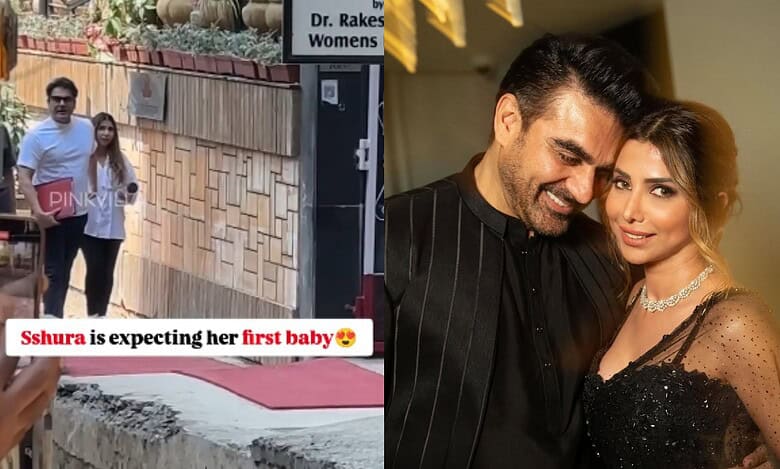 Arbaaz Khan and Sshura Khan spotted at clinic