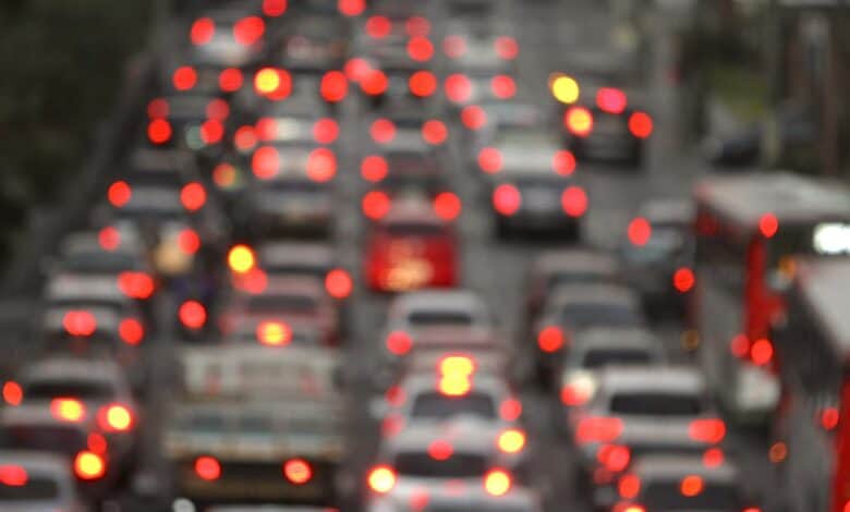 A representational image depicting traffic in Hyderabad