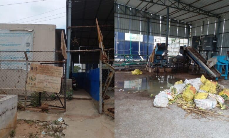 Operations at the Bowenpally vegetable market yard's biogas plant takes a hit due to shortage of staff, end of agency's contract.