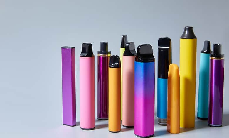 Representational Image of various e cigarettes placed on a table
