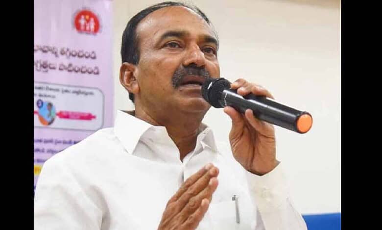File Photo: Etala Rajendra addresses a gathering