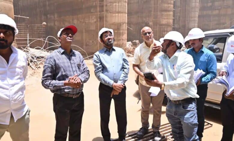 HMWS&SB MD Ashok Reddy orders Megha Engineering and Infrastructures Limited to complete the construction of Sunkishala project by April, 2026.