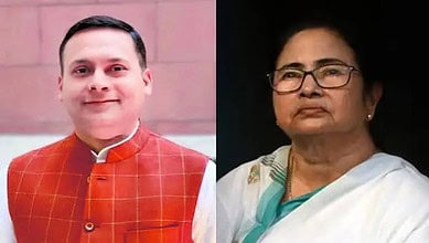 West Bengal chief minister Mamata Banerjee and BJP IT chief Amit Malviya