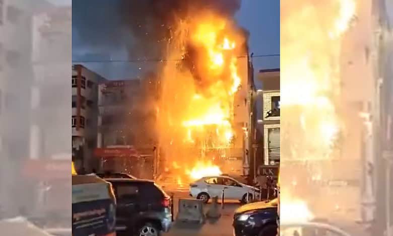 Massive fire erupts in Madinaguda