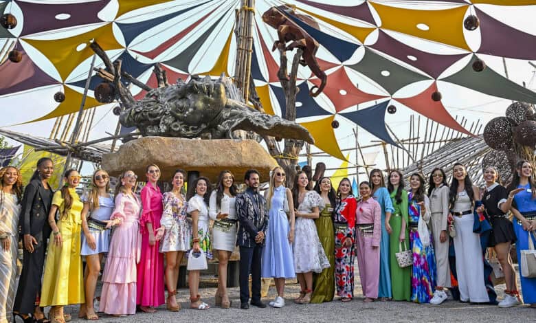 Miss World 2025 contestants in Hyderabad