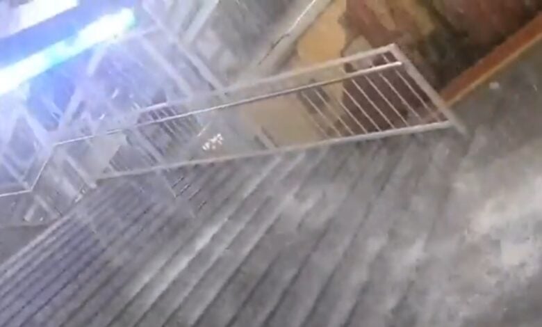 Rai water enters Chirlapalli Railway Station in Hyderabad
