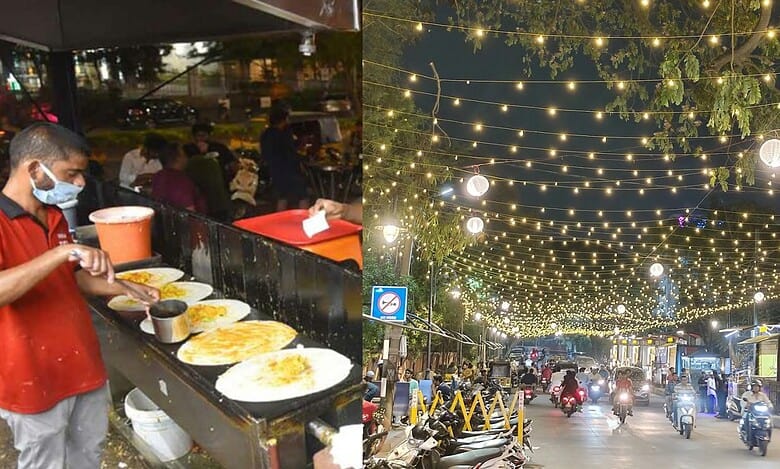 DLF and Shantinagar food street in Hyderabad