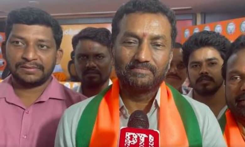 BJP MP Raghunandan Rao addresses the media