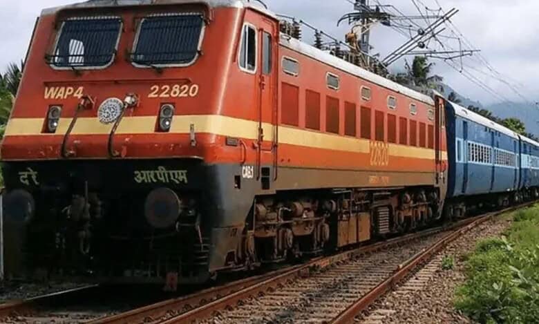 An image of a train heading to its destination