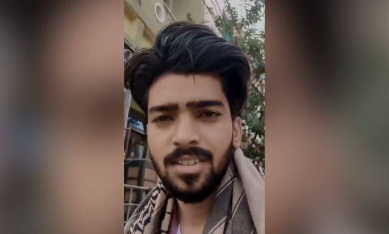 The image displays a picture of a young man who works as an AC technician