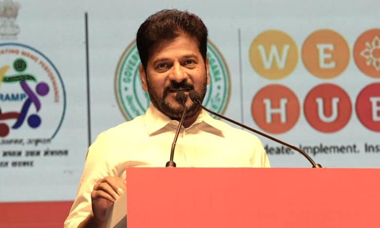 The image displays a picture of Telangana CM Revanth Reddy