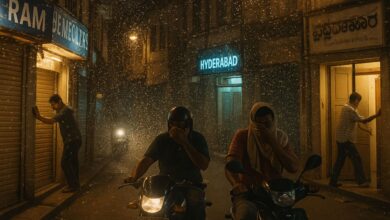 The image displays an AI-generated picture of insects troubling residents of Hyderabad