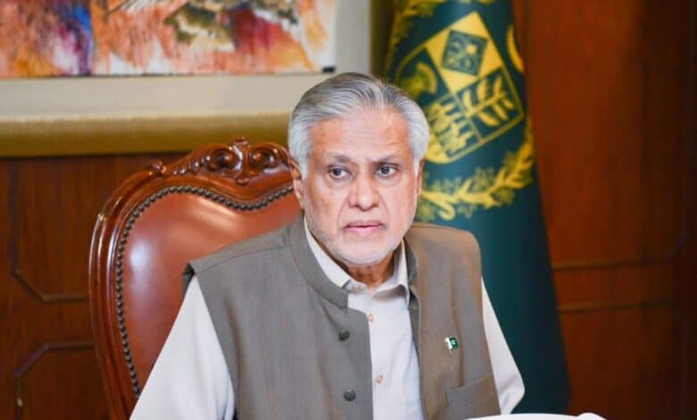 Pakistan Foreign Minister Ishaq Dar holds a review meeting