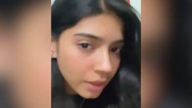 The image displays a picture of Pune student Sharmishta who insulted Prophet Muhammad and Islam on her X account