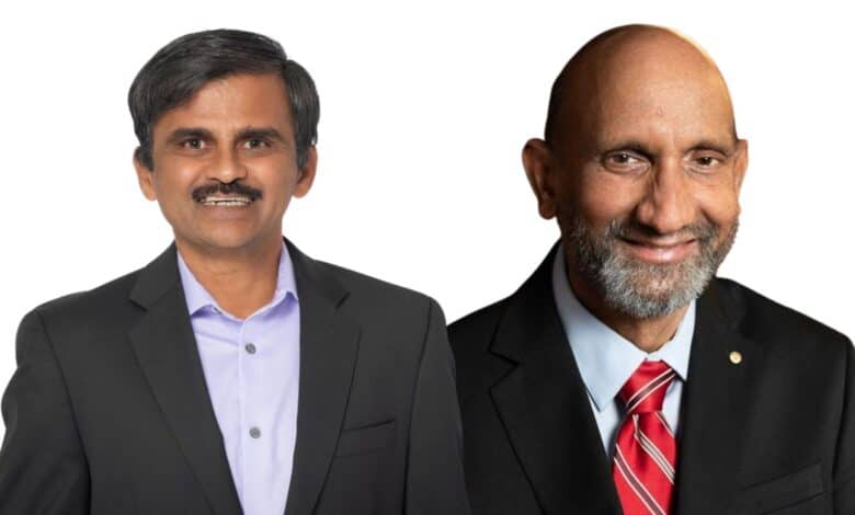 IIT Hyderabad professors Chennupati Jagadish and Dr Mallikarjun Tatipamula
