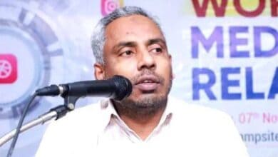 The image displays a picture of former general secretary of banned PFI- Abdul Sathar