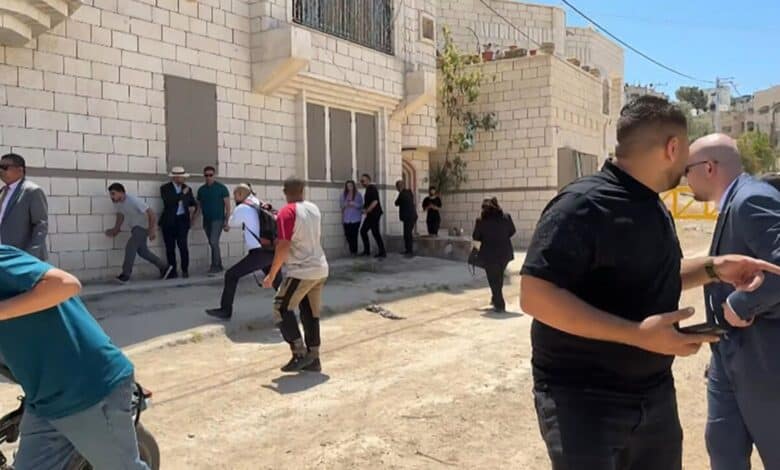 Israeli soldiers fired "warning shots" at a diplomatic delegation on an official visit to Jenin camp in the occupied West Bank