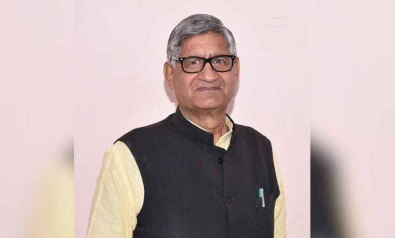 The image displays a picture of Haryana BJP Rajya Sabha MP Ramchandra Jangra