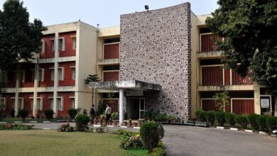 The image shows a picture of Tamil Nadu university Rajiv Gandhi National Institute of Youth Development i n Tamil Nadu