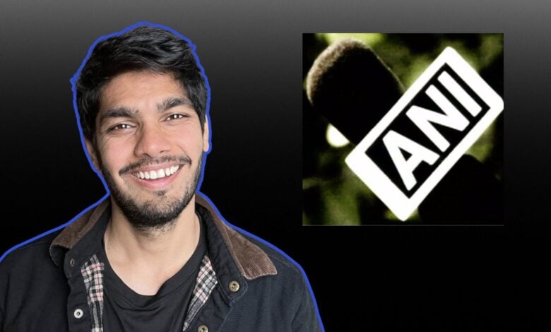 The image displays a picture of YouTuber Mohak Mangal and ANI