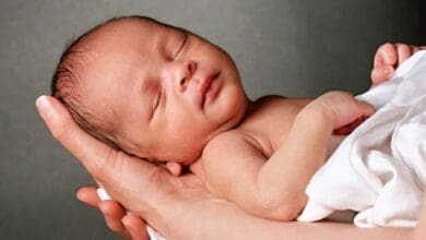 the image displays a picture of a baby